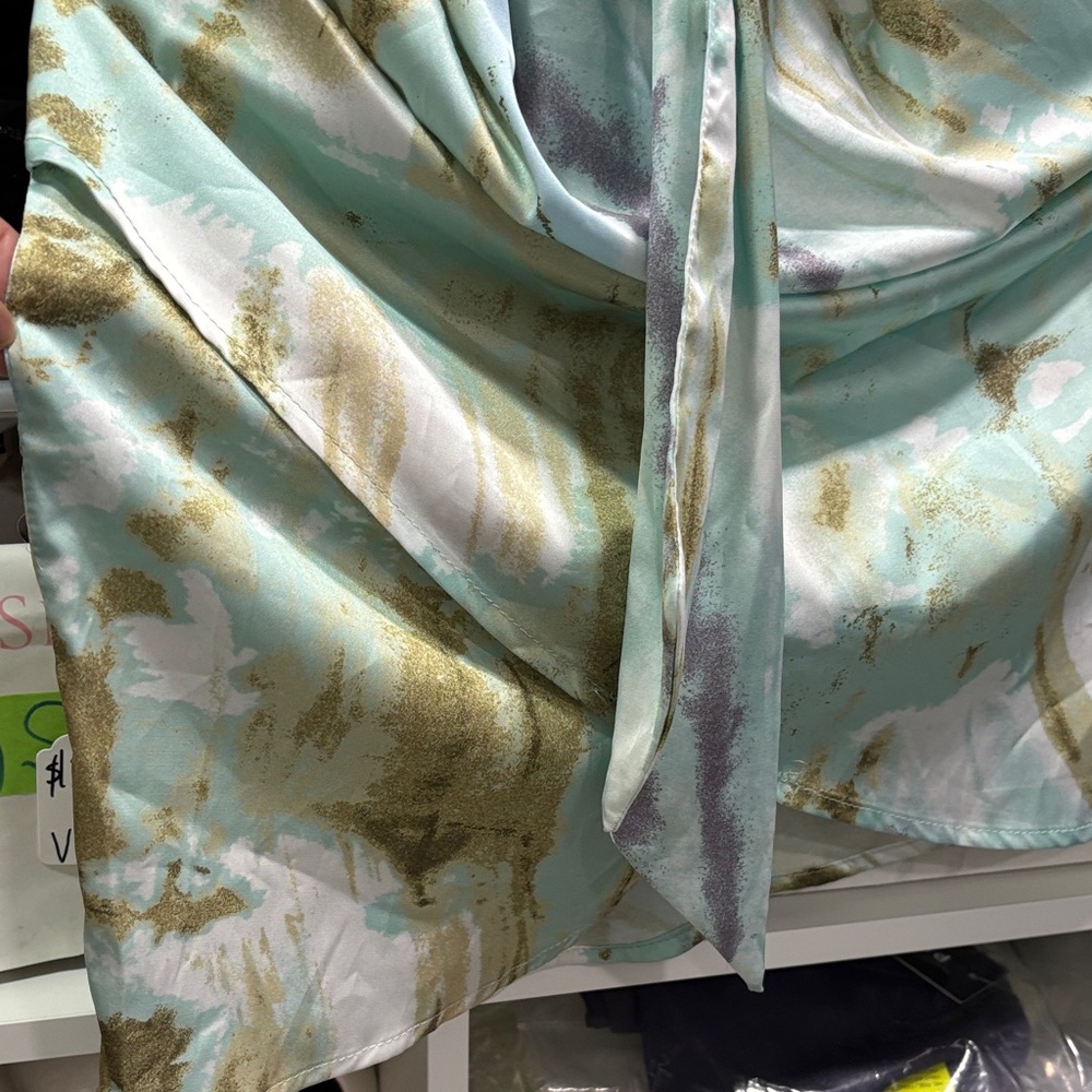 Silk Wrap Mini Dress - Picture 5 of 15